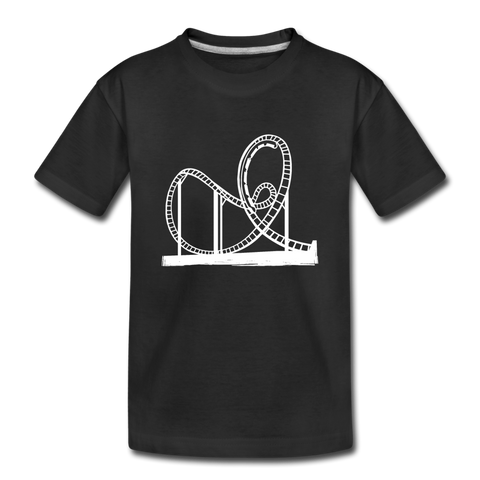 Kinder Premium T-Shirt - Achterbahn - Schwarz