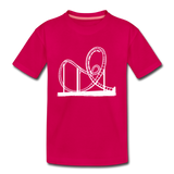 Teenager Premium T-Shirt - Achterbahn - dunkles Pink