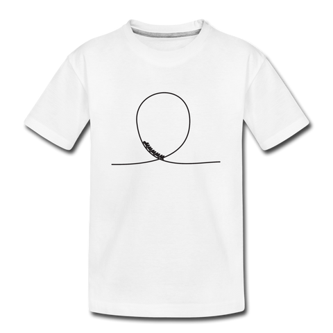 Teenager Premium T-Shirt - Looping - Weiß