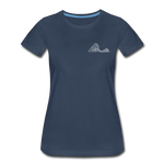 Frauen Premium T-Shirt - Wooden Coaster - Navy
