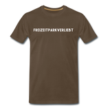 Männer Premium T-Shirt - FREIZEITPARKVERLIEBT - Edelbraun