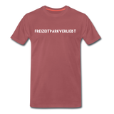 Männer Premium T-Shirt - FREIZEITPARKVERLIEBT - washed Burgundy