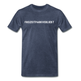 Männer Premium T-Shirt - FREIZEITPARKVERLIEBT - Blau meliert