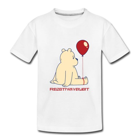 Kinder Premium T-Shirt - Freizeitparkverliebt - Weiß