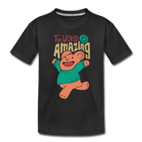 Kinder Premium T-Shirt - Amazing Teddy - Schwarz