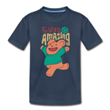 Kinder Premium T-Shirt - Amazing Teddy - Navy