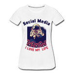 Frauen Premium T-Shirt - Sozial Media - Weiß