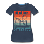 Frauen Premium T-Shirt - Rollercoaster - Navy
