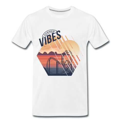 Männer Premium T-Shirt - Summer Vibes - Weiß