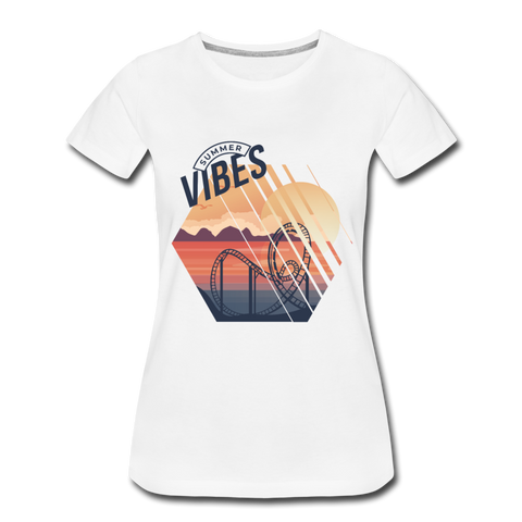 Frauen Premium T-Shirt - Summer Vibes - Weiß