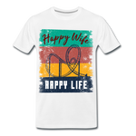 Männer Premium T-Shirt - Happy Wife Happy Life - Weiß