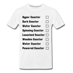 Männer Premium T-Shirt - Achterbahnen Liste - Weiß