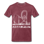 Männer Premium T-Shirt - Adrenalin - Bordeauxrot meliert