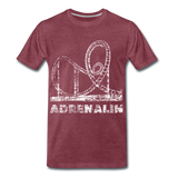 Männer Premium T-Shirt - Adrenalin - Bordeauxrot meliert