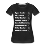 Frauen Premium T-Shirt - Achterbahnen Liste - Schwarz