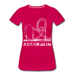 Frauen Premium T-Shirt - Adrenalin - dunkles Pink