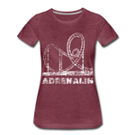 Frauen Premium T-Shirt - Adrenalin - Bordeauxrot meliert