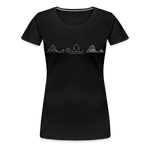 Frauen Premium T-Shirt - Coaster Set - Schwarz