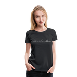 Frauen Premium T-Shirt - Coaster Set - Schwarz