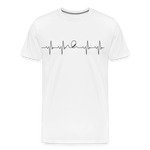 Männer Premium T-Shirt - Heartbeat Coaster - weiß