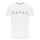 Männer Premium T-Shirt - Heartbeat Coaster - weiß