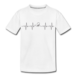 Teenager Premium T-Shirt - Heartbeat Coaster - Weiß