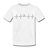 Teenager Premium T-Shirt - Heartbeat Coaster - Weiß