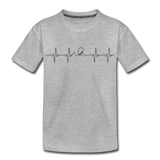 Teenager Premium T-Shirt - Heartbeat Coaster - Grau meliert