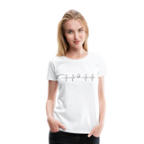 Frauen Premium T-Shirt - Heartbeat Coaster - weiß