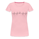 Frauen Premium T-Shirt - Heartbeat Coaster - Hellrosa