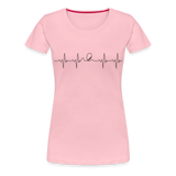 Frauen Premium T-Shirt - Heartbeat Coaster - Hellrosa