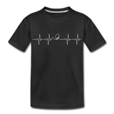 Teenager Premium T-Shirt - Heartbeat Coaster - Schwarz