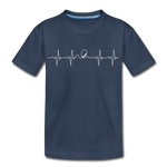 Teenager Premium T-Shirt - Heartbeat Coaster - Navy