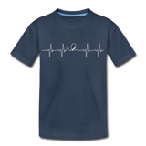 Teenager Premium T-Shirt - Heartbeat Coaster - Navy