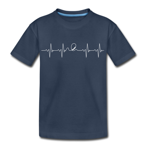 Teenager Premium T-Shirt - Heartbeat Coaster - Navy