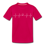 Teenager Premium T-Shirt - Heartbeat Coaster - dunkles Pink