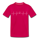 Teenager Premium T-Shirt - Heartbeat Coaster - dunkles Pink