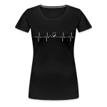 Frauen Premium T-Shirt - Heartbeat Coaster - Schwarz