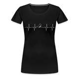 Frauen Premium T-Shirt - Heartbeat Coaster - Schwarz