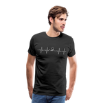 Männer Premium T-Shirt - Heartbeat Coaster - Schwarz