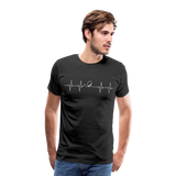 Männer Premium T-Shirt - Heartbeat Coaster - Schwarz