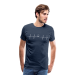 Männer Premium T-Shirt - Heartbeat Coaster - Navy