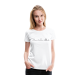 Frauen Premium T-Shirt - Coaster Set - weiß
