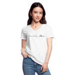 Frauen-T-Shirt mit V-Ausschnitt - Coaster Set - weiß