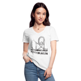 Frauen-T-Shirt mit V-Ausschnitt - Adrenalin - weiß