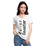 Frauen-T-Shirt mit V-Ausschnitt - Rollercoaster - weiß