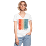 Frauen-T-Shirt mit V-Ausschnitt - Coaster - weiß