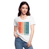 Frauen-T-Shirt mit V-Ausschnitt - Coaster - weiß