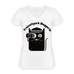 Frauen-T-Shirt mit V-Ausschnitt - Freizeitpark Bloggerin - weiß