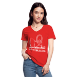 Frauen-T-Shirt mit V-Ausschnitt - Adrenalin - Rot